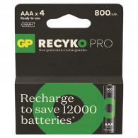 4 x Piles Rechargeable GP Recyko PRO AAA 1.2V 800 mAh