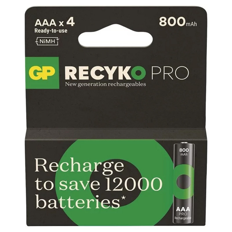 Piles Rechargeable GP Recyko PRO AAA 800 mAh en Tunisie
