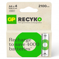 4 Piles Rechargeables AA GP NiMH AA 1.2V 2100 mAh