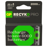 4 x Piles Rechargeable GP Recyko PRO AA 2000 mAh
