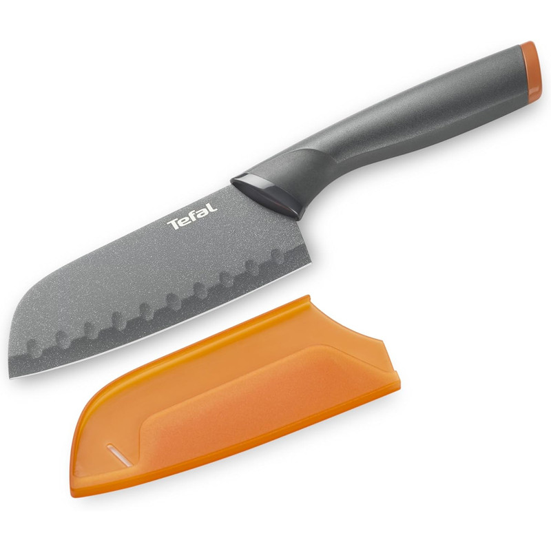 Couteau Santoku Tefal Fresh Kitchen 12Cm Noir En Tunisie