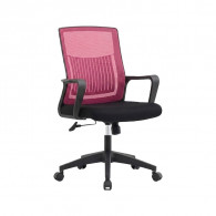 Chaise de Bureau Costa Avec Accoudoirs Rose