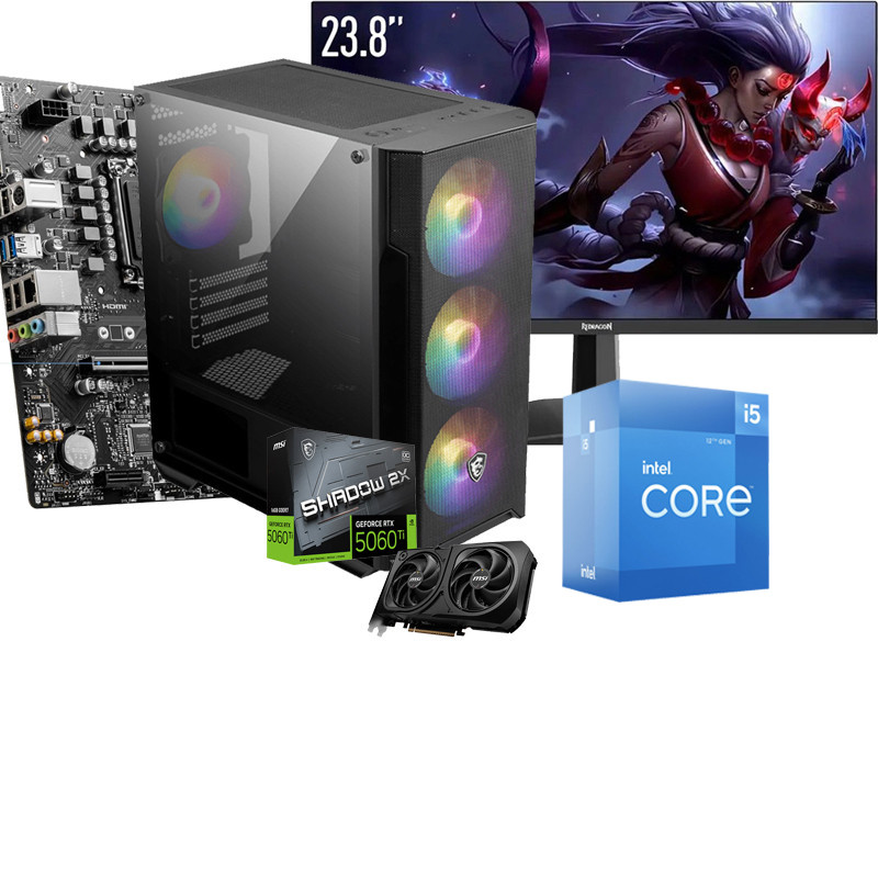 Pc de Bureau Gamer BU MAX 509 i5 12Gén 16Go 512Go SSD  RTX 5060 Ti 16Go