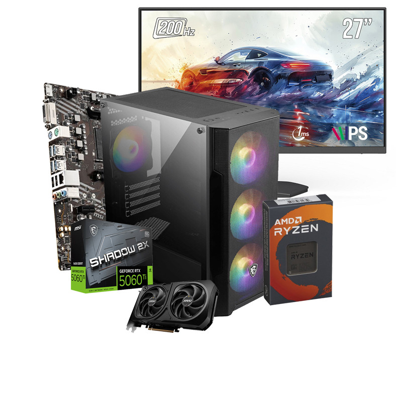 Pc Gamer Apex R505 27" Ryzen 5 16Go 512Go SSD RTX 5060Ti en Tunisie