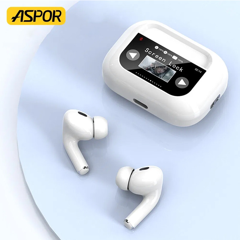 Ecouteur Bluetooth Aspor A629 Avec Ecran Tactile Blanc en Tunisie