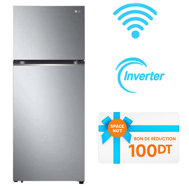Réfrigérateur LG 335 Litres Platinum No Frost Silver (GN-B332PLGB)