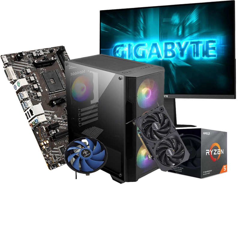 Pc Gamer Apex R508 Ryzen 5 3500X 24" 16Go 512Go SSD RTX 5050 8Go