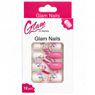 Glam Of Sweden Faux Ongles Blanc & Rose en Tunisie