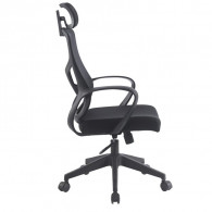 Chaise Directeur Alba Avec Accoudoirs Noir