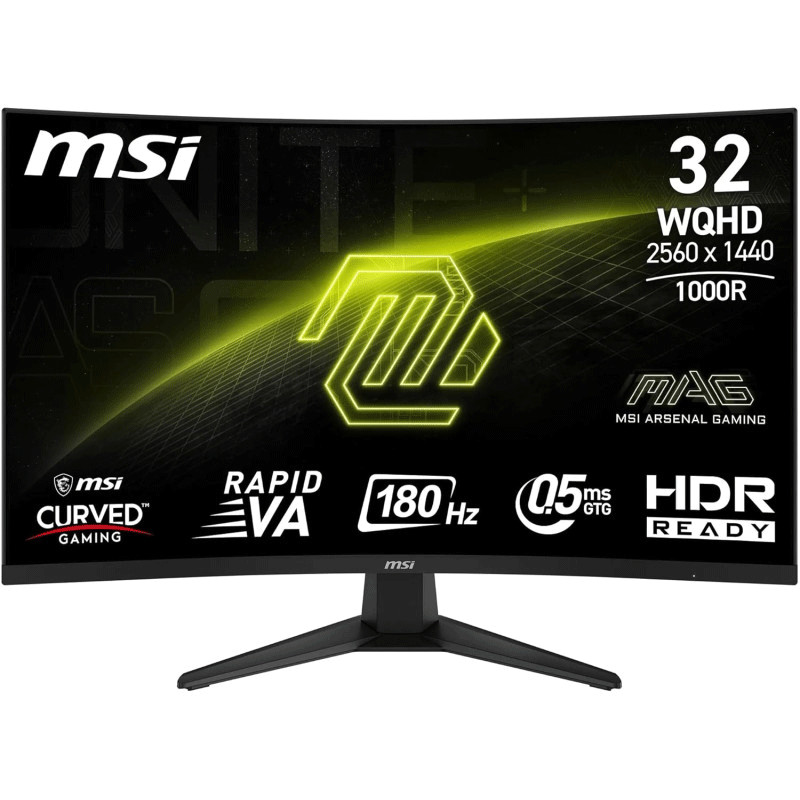 Ecran Gamer MSI MAG MAG321CQF 31.5" WQHD 2K 180Hz Fast VA Noir en Tunisie