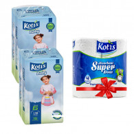 Couches Bébé Kotis Premium T6 16 Pièces Xlarge Eco en Tunisie