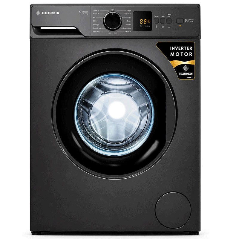Machine à Laver Frontale Telefunken MACH-7KG1200TDG Inverter 7Kg Dark Gris en TUNISIE