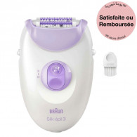 Épilateur Braun SiLk-3 SE3-000 Blanc&Violet en Tunisie