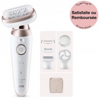 Epilateur Braun Silk Epil 9 SES9-060 Pour Visage et Corps Blanc & Rose en Tunisie