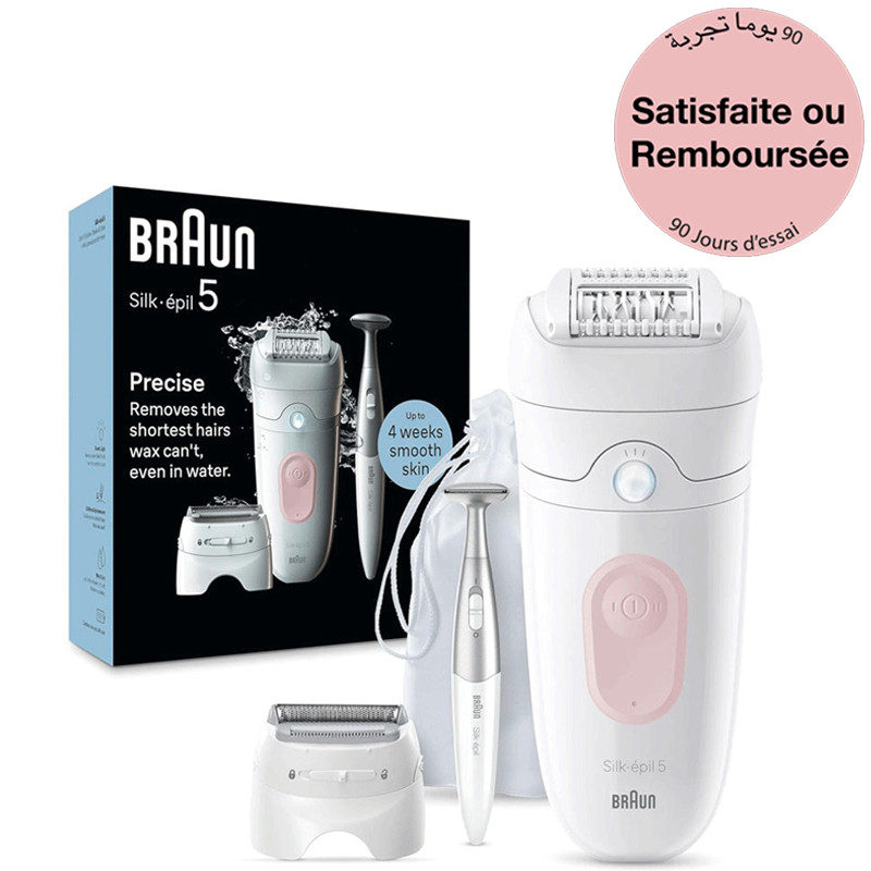 Epilateur Braun Silk Epil 5 Wet & Dry Pour Corps Blanc EN Tunisie