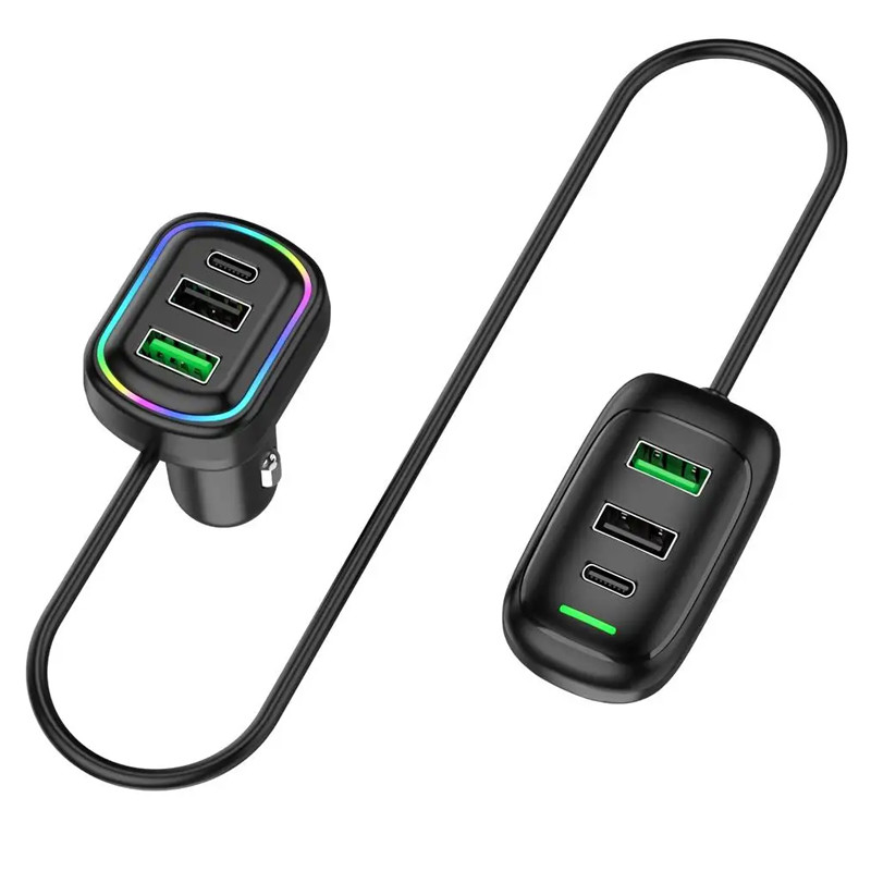 Chargeur Voiture Q6 6 Ports RGB 48W Noir EN Tunisie