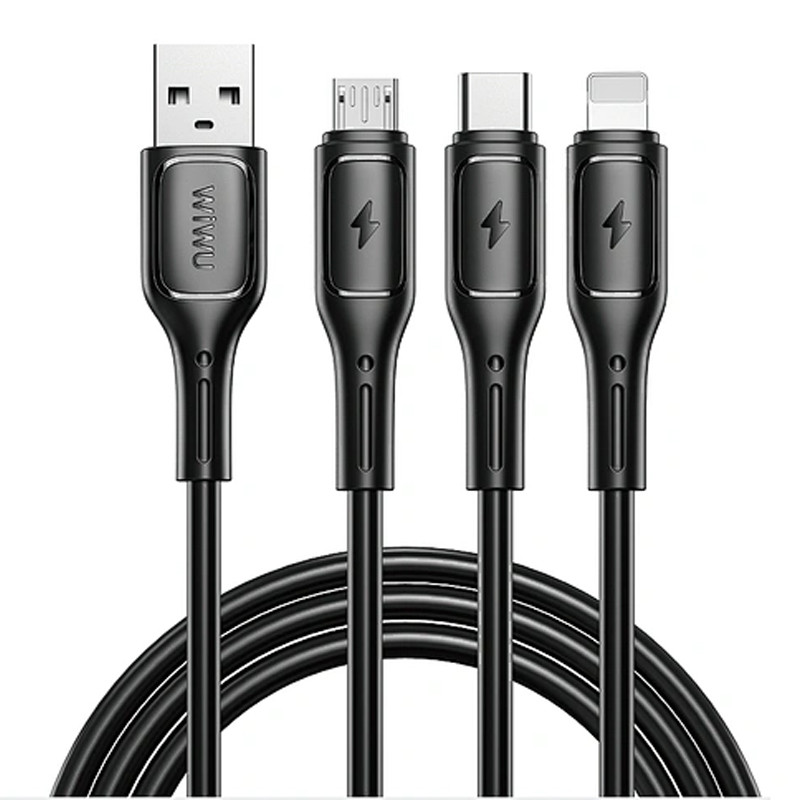 Câble Chargeur Wiwu 4en1 Type-C Noir en Tunisie