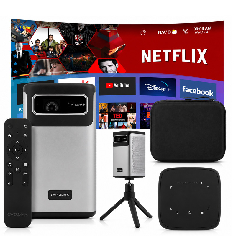 Vidéo Projecteur Overmax Multipic 8.1 LED 4K WiFi en Tunisie