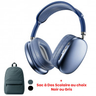 Casque Bluetooth P9 Pro Max Bleu en Tunisie