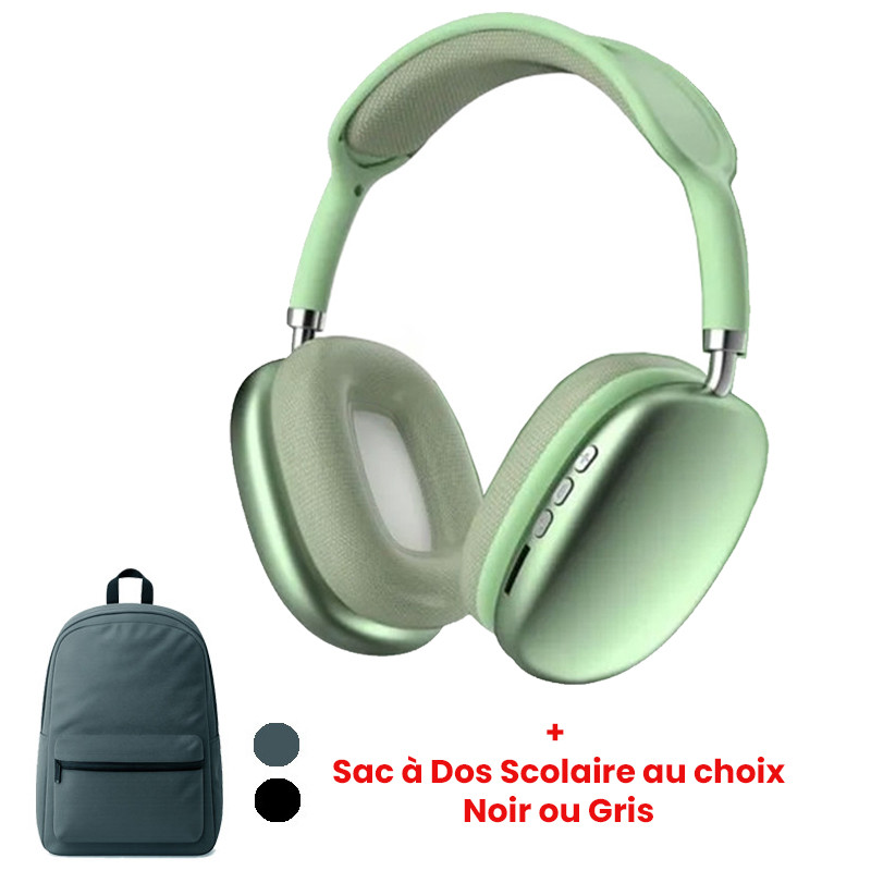 Casque Bluetooth P9 Pro Max Vert en Tunisie