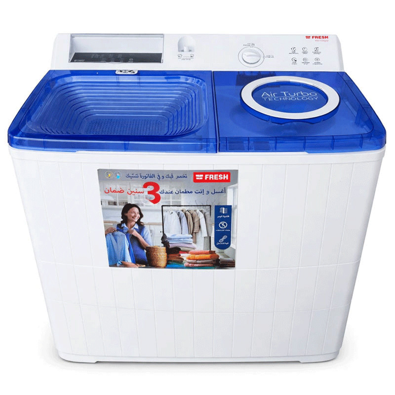 Machine à Laver Semi Automatique Fresh TTD-15 15Kg Blanc en Tunisie