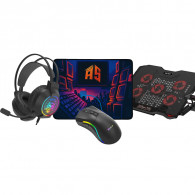 Pack Gamer 4En1 Micro Casque Gaming  + Refroidisseur + Souris Gamer Filaire Xtrike ME  + Tapis Souris Gamer MousePad en Tunisie
