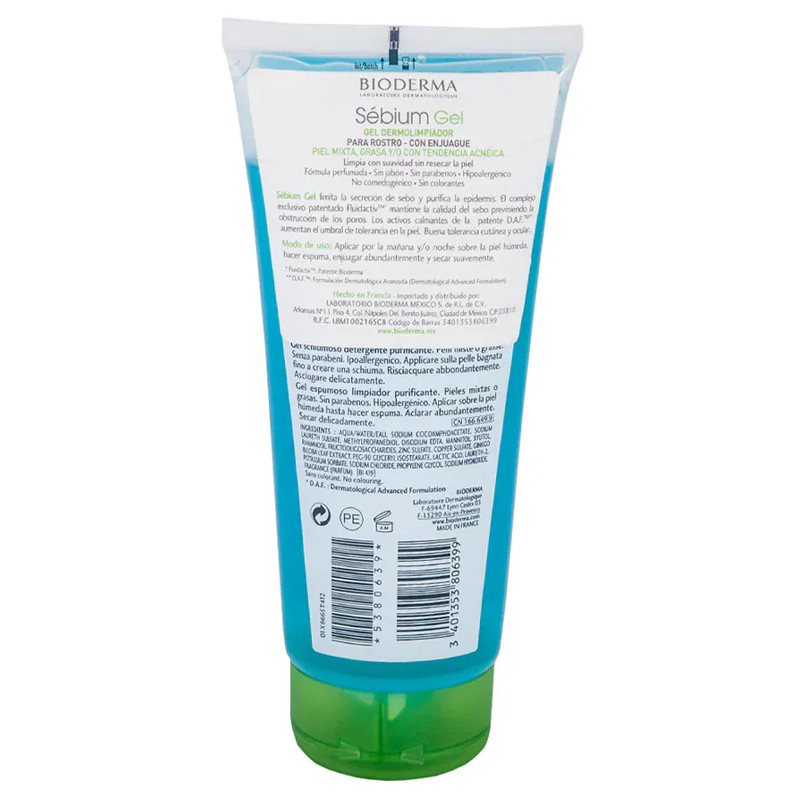 Bioderma Gel Moussant Sébium 200 ML en Tunisie
