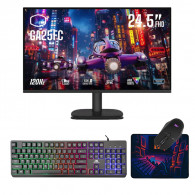 Pack Gamer 4En1 Gearx : Ecran Cooler Master + Clavier Bracuda + Souris Gamer Bracuda + Tapis Souris Gamer en Tunisie