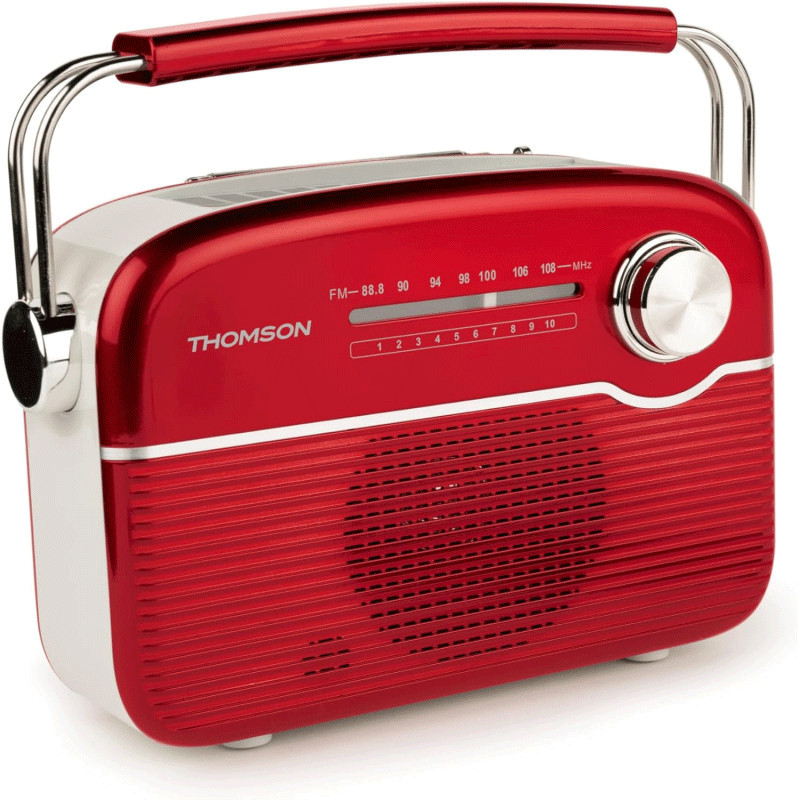 Radio Bluetooth Thomson RTS450BTR à Recharge Solaire Rouge en Tunisie