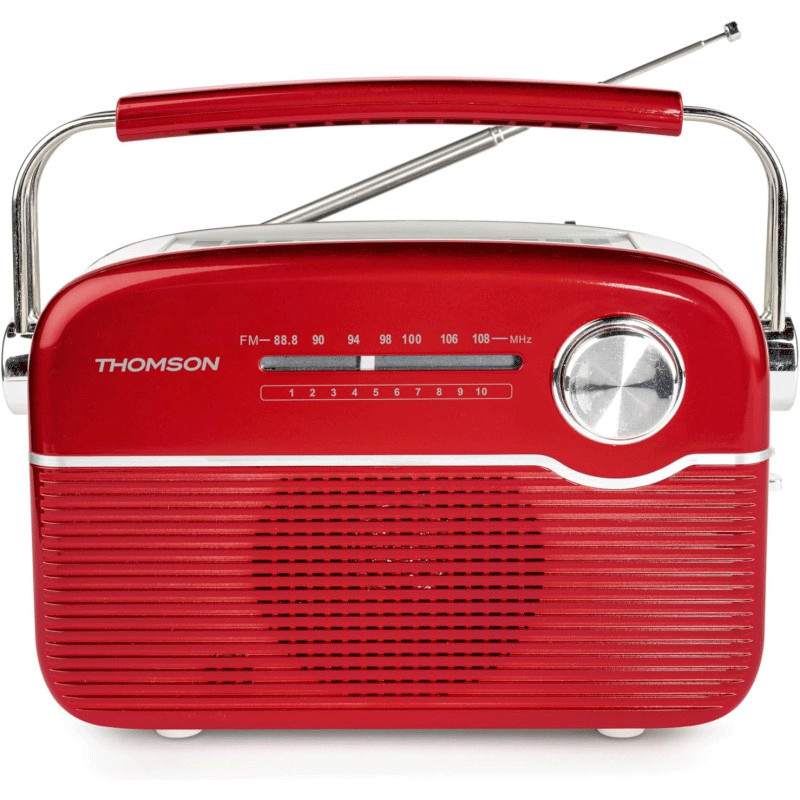 Radio Bluetooth Thomson RTS450BTR à Recharge Solaire Rouge en Tunisie