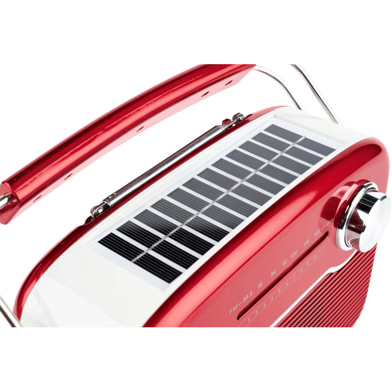 Radio Bluetooth Thomson RTS450BTR à Recharge Solaire Rouge en Tunisie