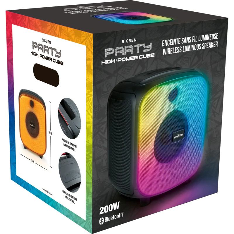 Enceinte sans fil Cube Bigben 200W Noir en Tunisie
