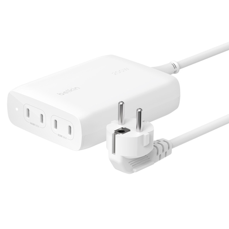 Chargeur Belkin BoostCharge Pro GaN USB-C 200W Blanc En Tunisie