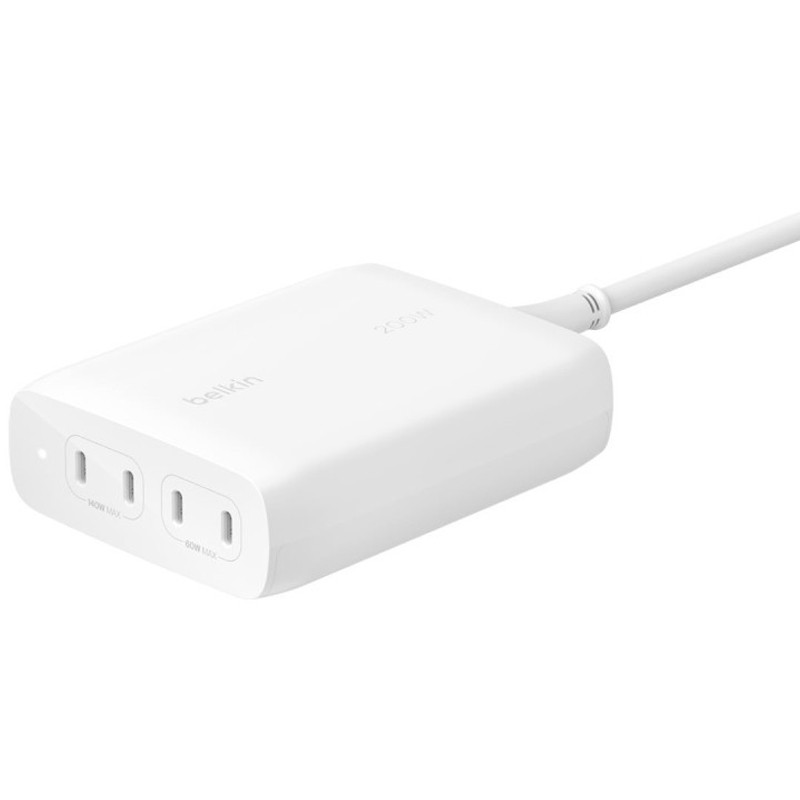 Chargeur Belkin BoostCharge Pro GaN USB-C 200W Blanc En Tunisie