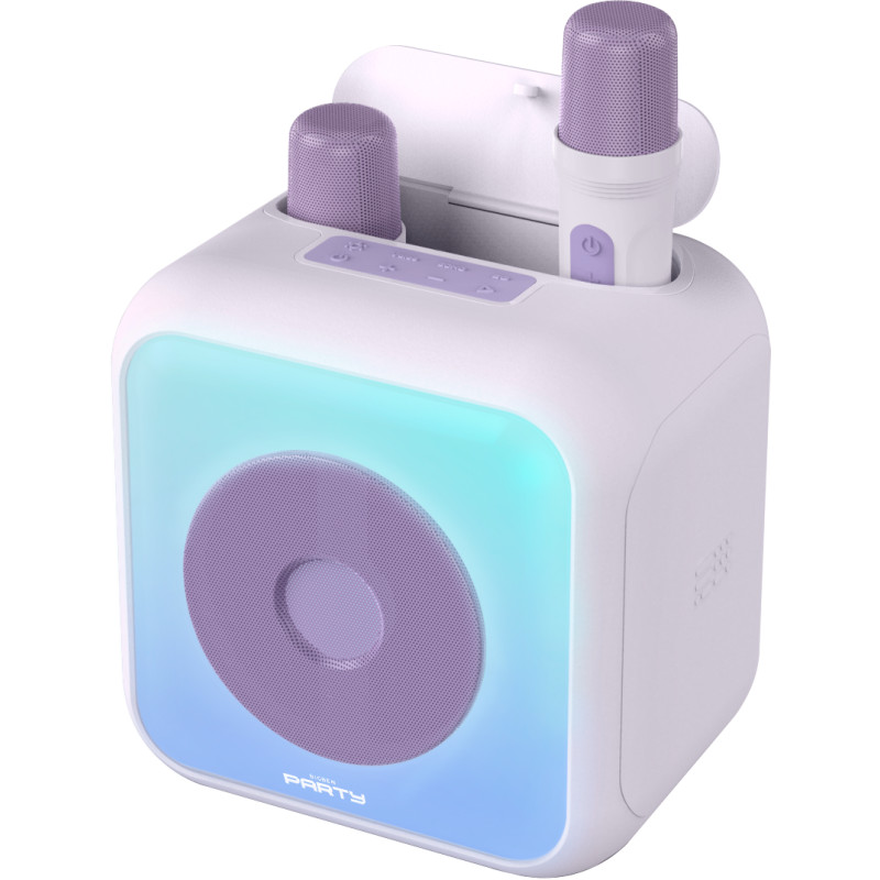 Enceinte sans fil Bigben Karaoke avec 2 micros  Blanc en Tunisie