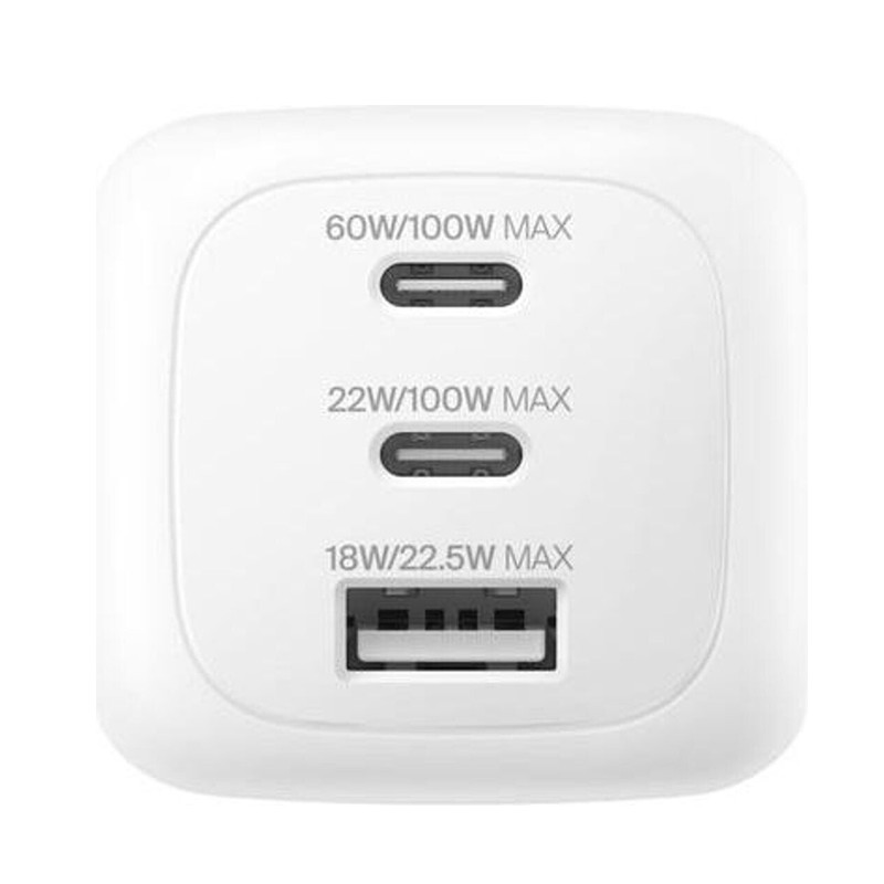 Chargeur Belkin BoostCharge Pro GaN 100W Blanc + Kit De Voyage En Tunisie