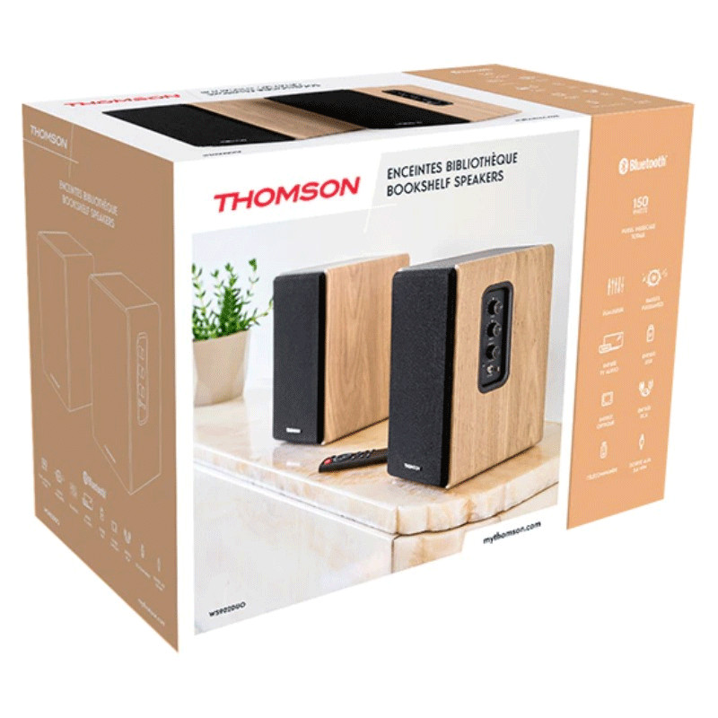 Ensemble De 2 Enceintes Bluetooth Thomson WS902DUO Bois en Tunisie