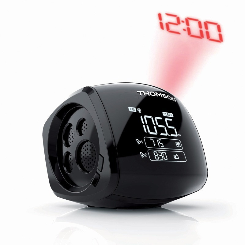 Radio Réveil Sans Fil Avec Projection Thomson CP280 Noir En Tunisie