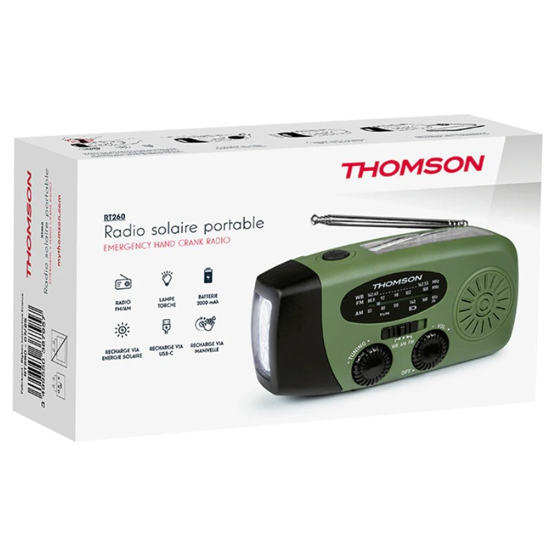 Radio Portable Thomson Solaire RT260 Vert En Tunisie