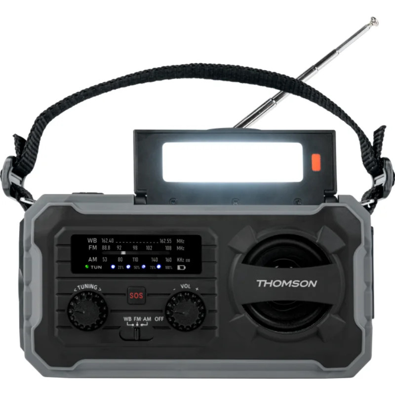 Radio Thomson Solaire D’urgence Longue Durée RT280 Gris En Tunisie