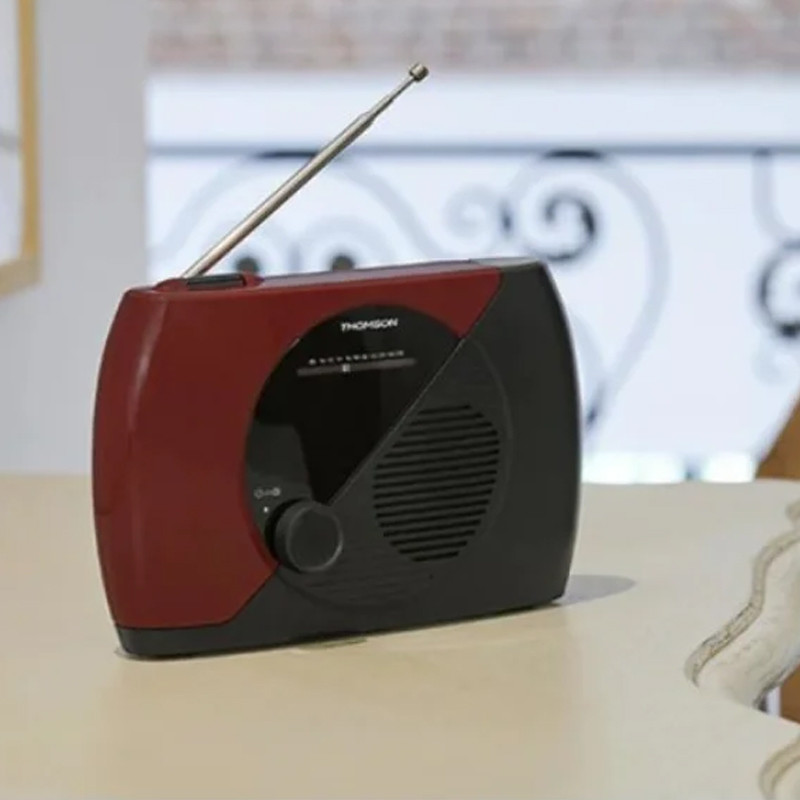 Radio FM Portable Thomson RT353 Rouge & Noir En Tunisie