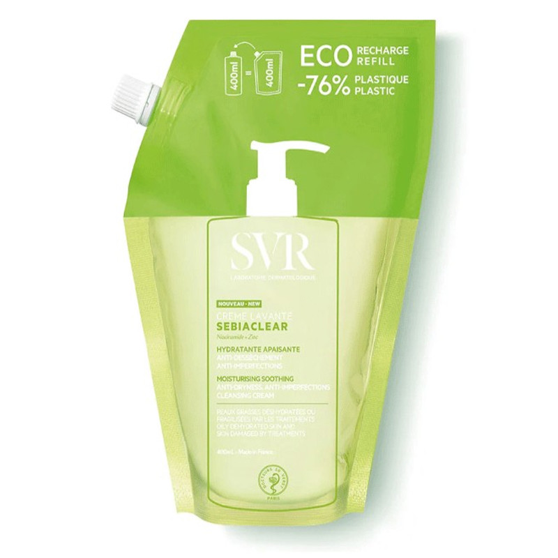 SVR Sebiaclear Crème Lavante Eco-Recharge 400 ML en Tunisie