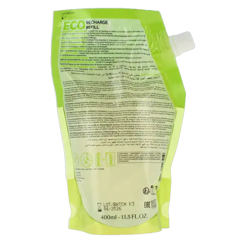 SVR Sebiaclear Crème Lavante Eco-Recharge 400 ML en Tunisie