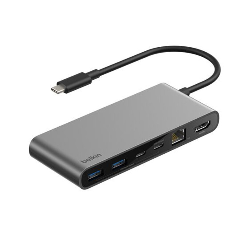 Hub USB Belkin USB-C 8 Ports Gris en Tunisie