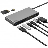 Hub USB Belkin USB-C 8 Ports Gris en Tunisie