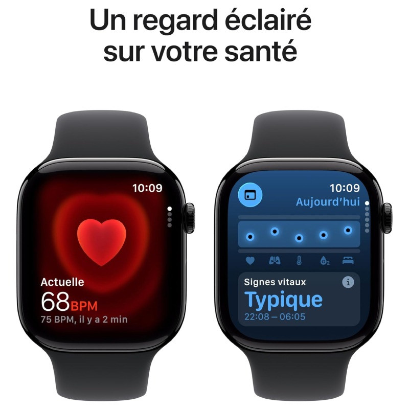 Apple Watch SE Serie 11 GPS 46mm M/L Aluminium Noir en Tunisie