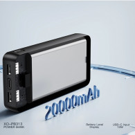 Power Bank Xo PB313 20 000 mAh 10W Noir en Tunisie