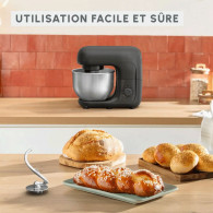 Robot Pétrin Moulinex Bake Essential 800W Noir en Tunisie