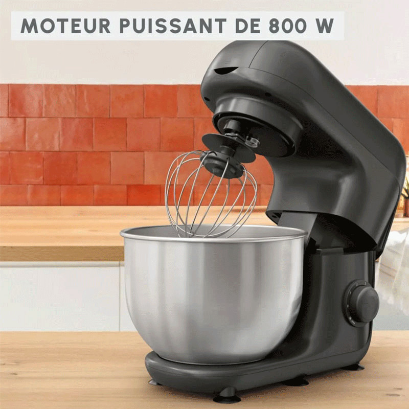 Robot Pétrin Moulinex Bake Essential 800W Noir en Tunisie