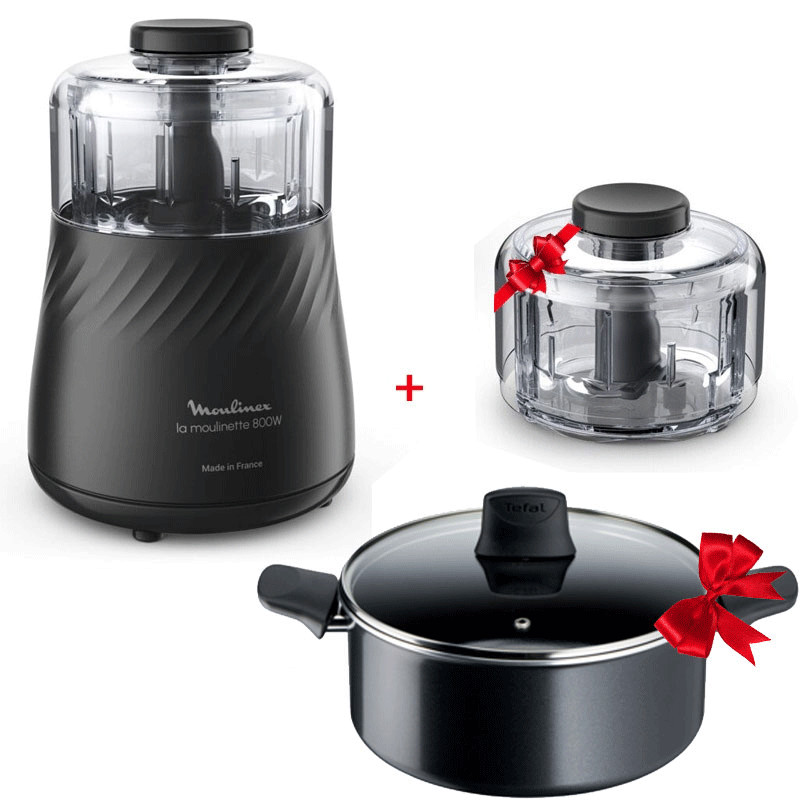 Moulinette Moulinex Eco Respect 1000W 0.3 Litres Noir en Tunisie